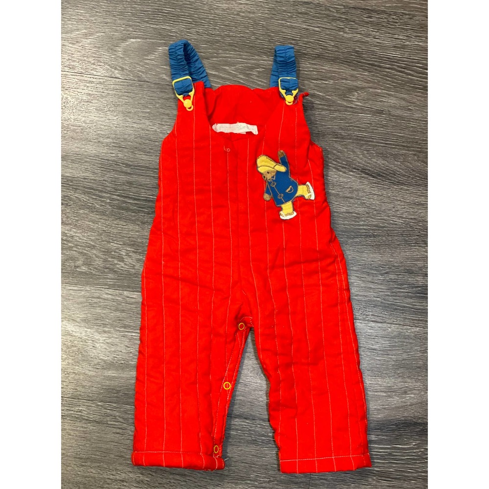 70s Paddington Bear Red Overalls By Thomas  Sz 18m